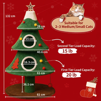 Arbre à chat en bois en gros avec cadre en bois, tour d'arbre de Noël, poteau à gratter en sisal, condo en peluche et plateformes multi-niveaux pour chats OEM