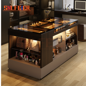 Système de dressing <span class=keywords><strong>moderne</strong></span> de luxe sur mesure, présentoir à bijoux en bois, armoire modulaire pour <span class=keywords><strong>chambre</strong></span> de villa, <span class=keywords><strong>commode</strong></span> de luxe pour vestiaire - Product Image 1