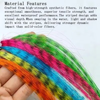 13 Farben Einzelpackung Zebra Grizzly Synthetische Haarfaser Fliegenbindematerial für Hecht-Streamer & Salzwasser-Minnow-Fliegen