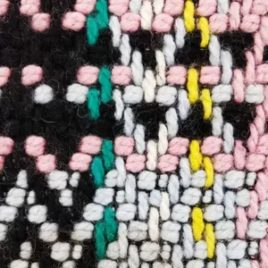 Textielfabriek Fashion Design Kleurrijke Overjas Pak Dikke Nationale Stijl Wollen Tweed Wol Stof