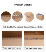 Caja de Envío de Cartón Corrugado con Cierre Autoadhesivo, Caja de Correo de Papel Kraft de Alta Calidad Personalizada para Empaquetado de Regalos de Pequeñas Empresas