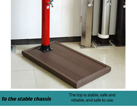 Colonne de douche solaire autoportante rouge 18LPVC pour jardin, avec tuyau, eau chaude et froide, ensemble de douche extérieure 2170x110mm