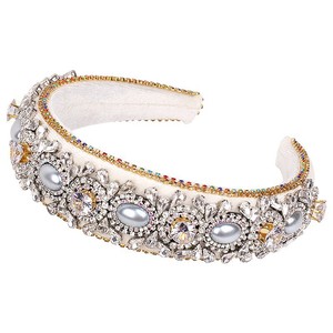 Diadema de diamantes de imitación Hua Liyu, tocado de cristal barroco blanco y negro para mujer, accesorios para el cabello de novia - Product Image 5