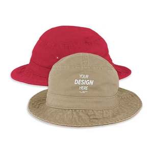 Chapeau seau d'été adulte personnalisable en gros conception complète coton matériel dessin animé pour la protection solaire quotidienne chapeau seau d'un côté - Product Image 1