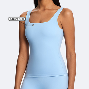 Débardeur de sport pour <span class=keywords><strong>femme</strong></span>, col carré, respirant, léger, pour la course à pied en plein air, le yoga, <span class=keywords><strong>sans</strong></span> manches, de haute qualité - Product Image 2