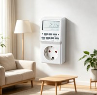 Enchufe Temporizador Digital Schuko EU 16A 230V, Interruptor Temporizador Programable Semanal de 7 Días con Protector Infantil, Pantalla LCD Grande BNE-50/G87