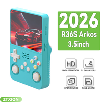 Console de Jeu Vidéo Rétro Portable R36s Arkos, Système Linux Open Source, Lecteur Portable 64 Go 128 Go avec Plus de 15000 Jeux