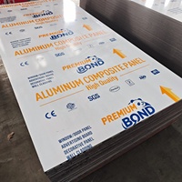 Panneau composite en aluminium et plastique blanc solide revêtu de PE, prix usine, 4x8, plaque ACP pour façade extérieure d'hôtel