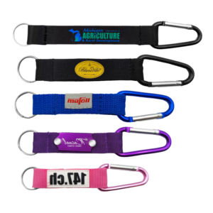 Custom Carabiner Lanyard Polyester Wrist Strap with <b>Hook</b> Short Keychain Lanyard for Carabiner Sublimation Custom Logo - Product Image 1