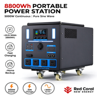 Centrale Électrique Portable OEM 5000W 8800Wh au Lithium Fer Phosphate, Générateur Solaire à Onde Sinusoïdale Pure pour Camping, VR, Maison et Urgences