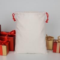 Sac à cordon en lin imprimé par sublimation personnalisé Ginzeal, motif animalier de dessin animé, écologique, durable, grand format, cadeau d'anniversaire