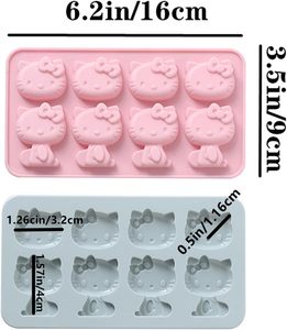 Cutia Silicone mèo fondant bánh khuôn <span class=keywords><strong>Hello</strong></span> <span class=keywords><strong>Kitty</strong></span> Trắng sô cô la Khay bánh công cụ cho bánh sinh nhật trang trí DIY Sugarcraft - Product Image 2