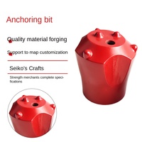 Foret d'ancrage pour forage de roche 32 mm, foret à bouton 363840 pour soutien de tunnel minier, outil forgé rouge 0,3 kg, garantie 3 mois