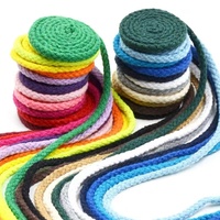 Vente en gros 3mm 4mm 5mm 6mm organique tressé emballage creux macramé torsadé nylon polyester coton corde cordon pour panier cordon de serrage