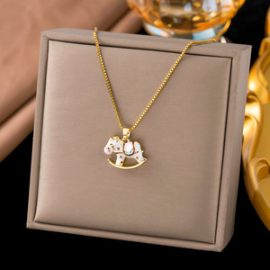 สร้อยคอจี้รู<span class=keywords><strong>ป</strong></span>ม้าสไตล์เรโทรปี 2026 แฟ<span class=keywords><strong>ชั่</strong></span><span class=keywords><strong>น</strong></span>คุณภาพสูง สร้อยคอสแต<span class=keywords><strong>น</strong></span>เลสไม่ลอกสี - Product Image 3