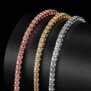 Friend Silver 925 Tennis Bracelets with Spring Diamond Rhodium Plated <strong>Argento</strong> <strong>Bracciali</strong> Argent Pulseras De Tenis - Product Image 4