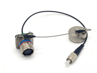 Câble à fibres optiques série J599 J599/20FB01B1N22-FC, gaine en aluminium, faisceau de fibres à cœur unique pour système optique industriel