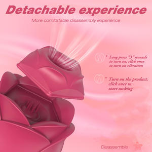 Vibrator Hisap Vagina Nirkabel Rose, Stimulasi Puting, Oral Licking, Stimulasi Klitoris, Mainan Dewasa Wanita yang Kuat - Product Image 4