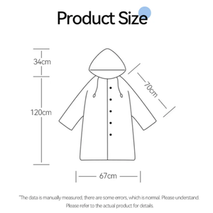 男性用ポータブルレインジャケット,防水性のあるポンチョ厚いエヴァレインコート - Product Image 2