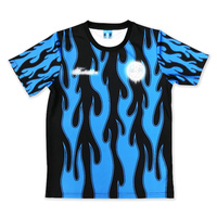 Özel baskılı boy örgü forması Unisex Retro futbol Boxy forması boş futbol T shirt