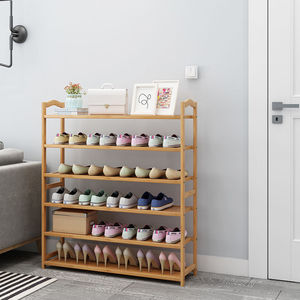 Simple multi-layer <b>shoe</b> <b>rack</b>, suitable for home, doorway, dormitory, bamboo and wood, economical indoor <b>storage</b>, thickened and - Product Image 2