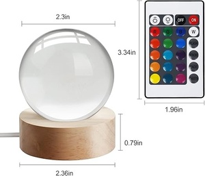 Mayorista Arte Bola de Cristal Lámpara de Noche 3D Sistema Solar Luminoso Bola de Cristal Decoración Led Noche - Product Image 5