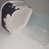 Boîte en papier carrée de haute qualité SP2543 pour emballage alimentaire, boîte en papier carrée pour plats à emporter avec couvercle