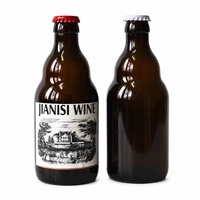 Botol Anggur Silinder Kaca Coklat Firduas Dark Glass Protection dengan Tutup Mahkota untuk Botol Bir Kerajinan dan Botol Minuman
