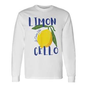 T-shirt à manches longues Limoncello Italian Lemon, col rond, unisexe, pour adulte, design promotionnel - Product Image 1