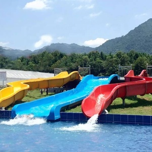 Đầy màu sắc sợi thủy tinh trượt nước cơ sở hồ bơi trượt - Product Image 4