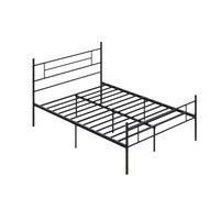 Cadre de lit double en fer forgé, style nordique moderne minimaliste, luxe léger, avec sommier silencieux épaissi pour chambre à coucher