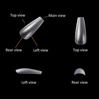 Gelsky Matte Non C Curve Coffin Nail Tip Ultra Thin Nail Tips