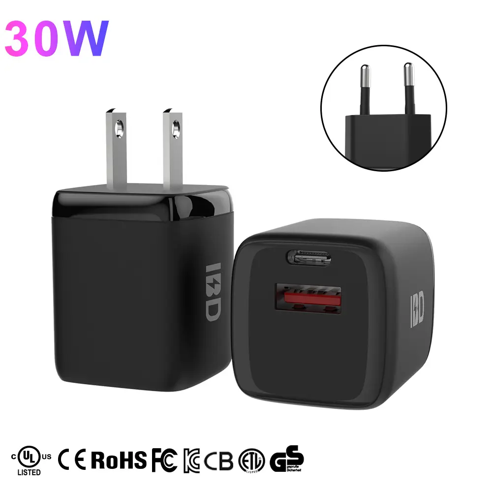 IBD evrensel cep telefonu Mini 30 w Pd tek Usb tip C 30 W pd 35w 33w 36w 38w adaptör duvar iPhone şarj cihazı