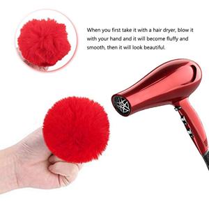 พวงกุญแจขนเฟอร์ฟูฟ่องสีชมพูขนาดใหญ่ 8 ซม. คุณภาพสูง ขายส่ง - Product Image 2