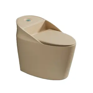 KD-21CT High Level Hotel Bathroom Products Cream Colored One Piece Toilet Sit Ceramic Toilet Bowl Formulation Floor Water Closet