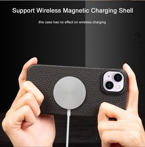 Étui de téléphone en cuir véritable en ligne et personnalisé pour <span class=keywords><strong>Iphone</strong></span> 14 13 12 <span class=keywords><strong>11</strong></span> étui de téléphone magnétique en cuir étanche et <span class=keywords><strong>rechargeable</strong></span> - Product Image 6