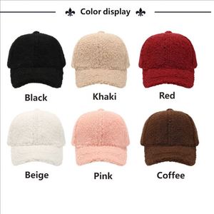 Wholesale Custom Logo Embroidered Baseball Caps Soft Vintage Fur Sherpa Berber Fleece 100% Polyester Breathable Waterproof - Product Image 2