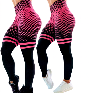 Leggings de Yoga de Cintura Alta 2027, Largos, Sin Costuras, Cintura Elástica, Spandex, Poliéster, Elásticos en Cuatro Direcciones, Pantalones Deportivos para Mujer - Product Image 1