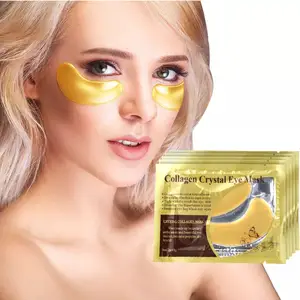 Maschera per gli occhi in cristallo di collagene d'oro con etichetta privata per il trattamento degli occhi gonfi maschera per gli occhi Anti-età con ghiaccio magico