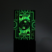 Cartes de poker fluorescentes personnalisées imprimées, 54 cartes certifiées CE, 63x88mm, finition lisse, jeu de cartes pour adultes, jeu de société pour couples