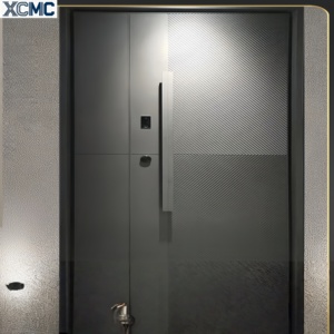 Porte en aluminium coulé de style minimaliste moderne, porte d'entrée en alliage d'aluminium avec fonction d'isolation thermique. - Product Image 1