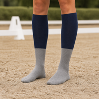 Chaussettes de créateur en gros, logo personnalisé, design classique, chaussettes de sport montantes pour bottes d'équitation