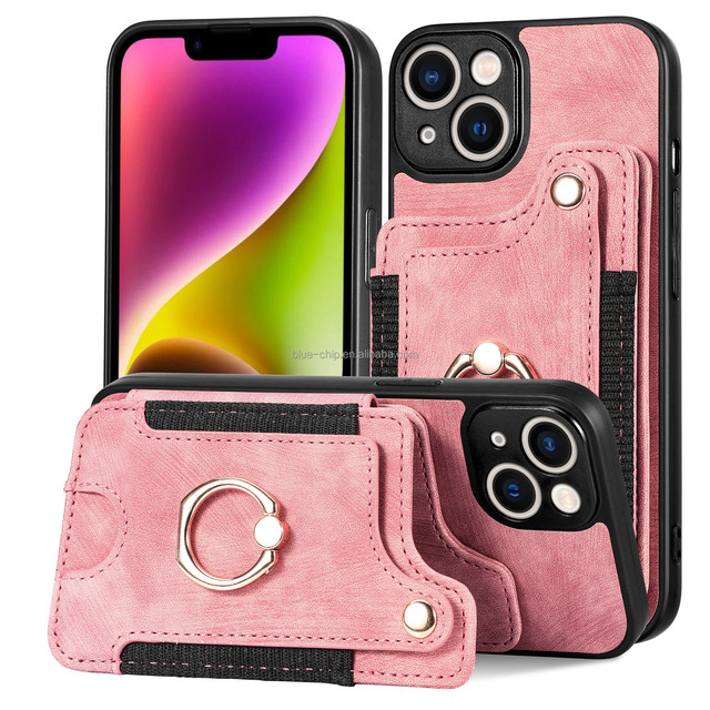 New so Cool Accessories Ring Holder Designer Leather Luxury Sublimation Mobile Cell Phone Cover Cases for Iphone 15 Pro