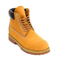 Vente en gros Bottes de travail Goodyear en cuir nubuck avec semelle extérieure en caoutchouc Bottes de sécurité pour la construction industrielle à bout en acier