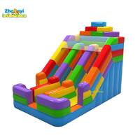 Toboggan gonflable de haute qualité, toboggan gonflable commercial, toboggan gonflable sec d'extérieur, toboggan gonflable rose pour enfants
