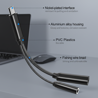 Brandneuer Wiederaufladbarer Typ-C 2-in-1 USB-Adapter HiFi Verlustfreie Klangqualität DC-Ausgang 3,5mm Buchse MFi-Zertifiziert für Laptop