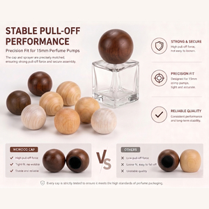 ฝาไม้หอมทรงกลมหรูหรา WeWood จากเวียดนาม สำหรับขวดน้ำหอม รุ่น FEA15 - Product Image 2