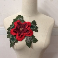 Indah Multi warna 3d bunga Peony bordir renda Applique menjahit Patch DIY Kerajinan Dekorasi LT2507A