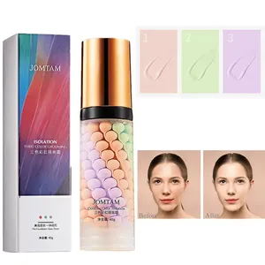 Base <span class=keywords><strong>de</strong></span> <span class=keywords><strong>Teint</strong></span> 4-en-1 40g : Crème Tri-couleurs Éclaircissante, Contouring, Isolation des Couleurs, Imperméable – Base <span class=keywords><strong>de</strong></span> Maquillage Naturelle - Product Image 6