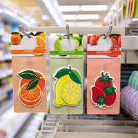 Désodorisant parfumé en forme de fruit FTQS, carte suspendue en papier, étiquette privée OEM, longue durée, cadeau automobile